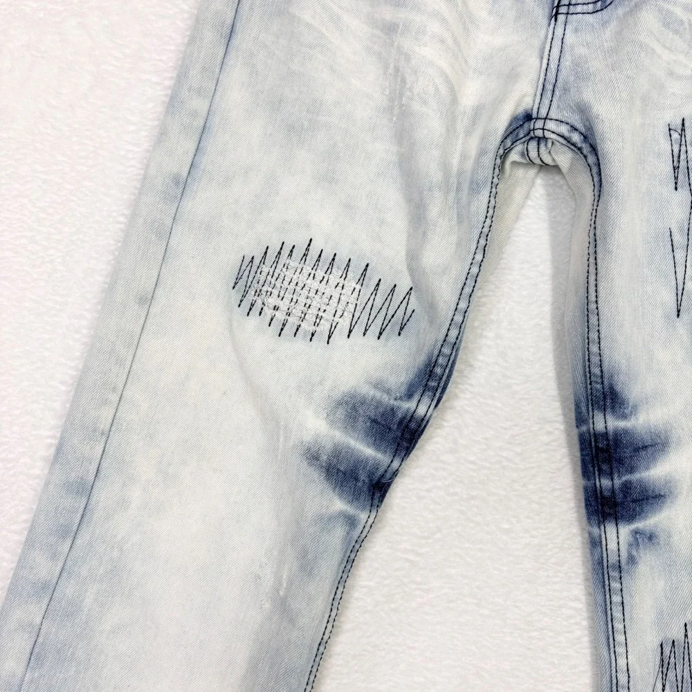 Denim and Rivets Distressed Acid Wash Bootcut Jeans‎ Size 30 Measures 32x29